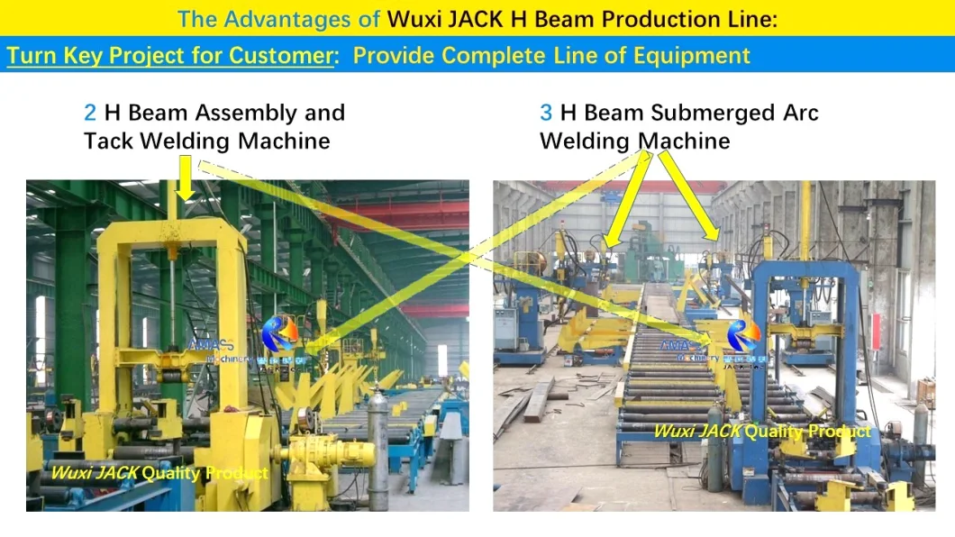 Automatic Steel Structure I H Beam Production Line Assembling Assembly Welding